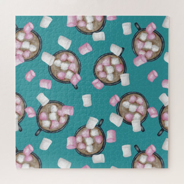 Cocoa marshmallows hot chocolate candy winter   jigsaw puzzle (Horizontal)