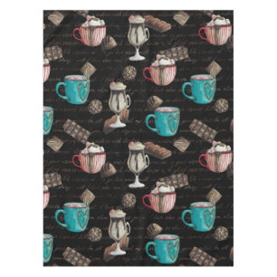 Cocoa marshmallows hot chocolate candy winter    tablecloth