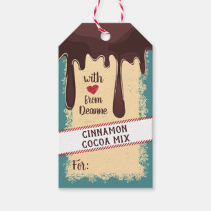 Cocoa mix in a jar gift tag directions peppermint