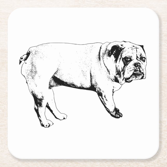 Cocoa Night Bulldog Coasters (Front)