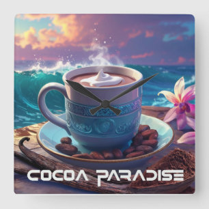 COCOA PARADISE SQUARE WALL CLOCK