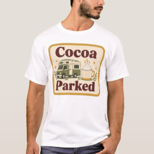 Cocoa Parked Winter Van Life Badge T-Shirt