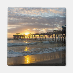 Cocoa Pier 1st Sunrise 2017 Magnet