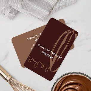 Cocoa Pod Chocolate Elegant Modern Chocolatier Business Card