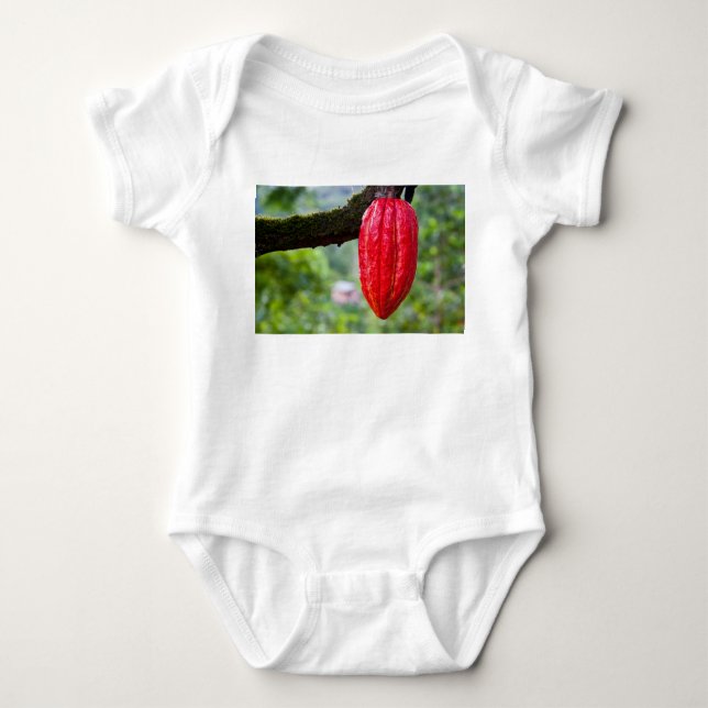 cocoa pod red baby bodysuit (Front)