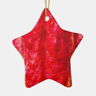 cocoa pod red ceramic tree decoration