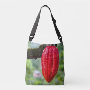 cocoa pod red crossbody bag