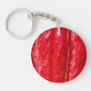cocoa pod red key ring
