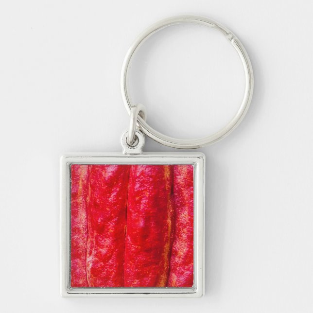 cocoa pod red key ring (Front)