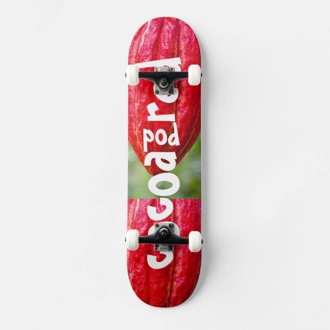 cocoa pod red skateboard (Front)