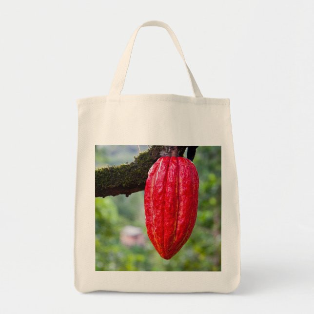 cocoa pod red tote bag (Front)
