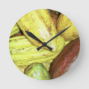 Cocoa pods round clock