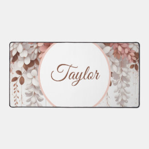 Cocoa Rose Wisteria Cascade Desk Mat