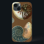 Cocoa Shell iPhone 13 Case<br><div class="desc">Get this unique stonewashed red and blue Conch seashell image on your next product. This amazing,  cocoa background these two unique seashells. Take the beach with you everywhere you go.</div>