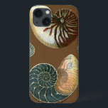 Cocoa Shell iPhone 13 Case<br><div class="desc">Get this unique stonewashed red and blue Conch seashell image on your next product. This amazing, cocoa background these two unique seashells. Take the beach with you everywhere you go.</div>
