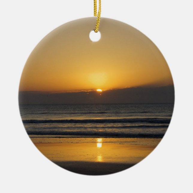 Cocoa Sunrise Ceramic Ornament (Front)