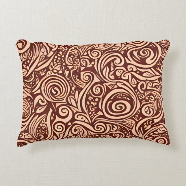 Cocoa Swirl Accent Pillow (Front)