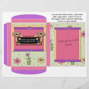 Cocoa, Tea, Cider Packet Sisters, Party, Friends Flyer