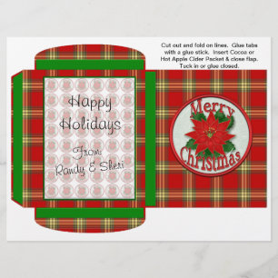 Cocoa, Tea, Cider Packet Winter Christmas Favours Flyer