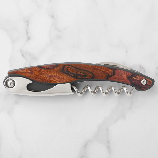 Cocobolo (wood) faux Finish Corkscrew (Front)