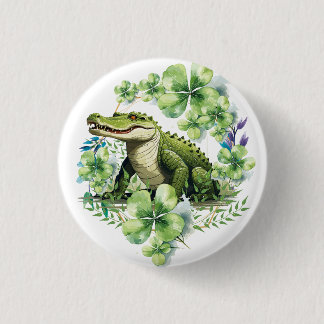 cocodrille  3 cm round badge