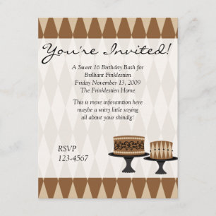 Cocolate Cakes Invitation