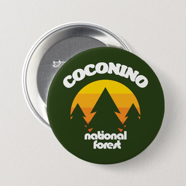 Coconino National Forest 7.5 Cm Round Badge (Front & Back)