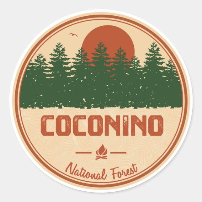 Coconino National Forest Classic Round Sticker (Front)