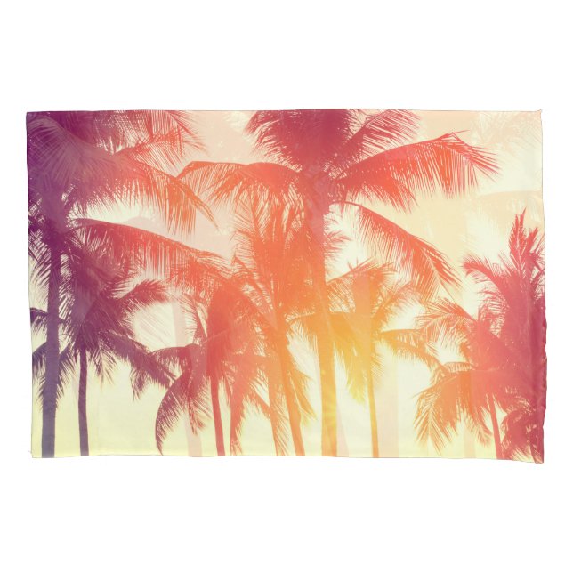 Coconut Beach: Vintage Tropical Warmth. Pillowcase (Front)