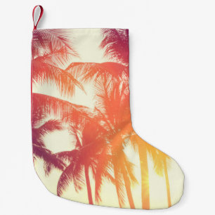 Coconut Beach: Vintage Tropical Warmth. Small Christmas Stocking