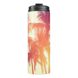 Coconut Beach: Vintage Tropical Warmth. Thermal Tumbler