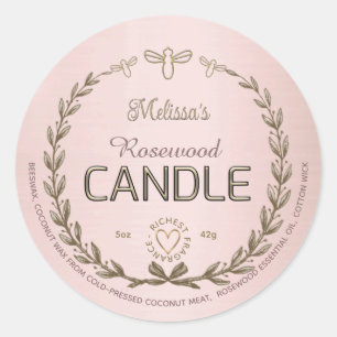 COCONUT & BEESWAX CANDLE CLASSIC ROUND STICKER