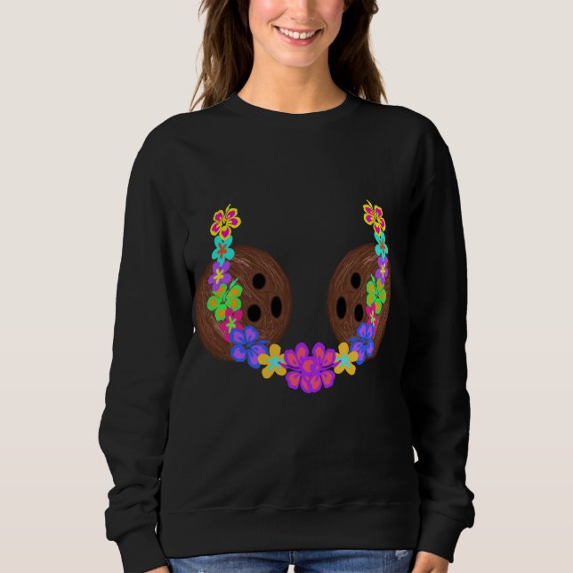 Coconut Bra Bikini Brassiere Bra Flower Chain Hawa Sweatshirt (Front)