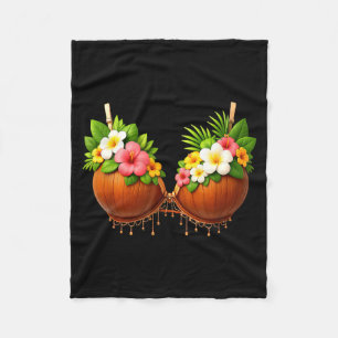 Coconut Bra Halloween Costume DIY Funny Summer Fleece Blanket