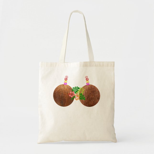 Coconut Bra Hawaii Luau Costume Funny  Tote Bag (Front)