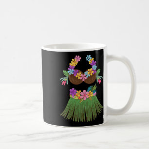 Coconut Bra Lei Flowers Gr Skirt Hula Party Hallow Coffee Mug