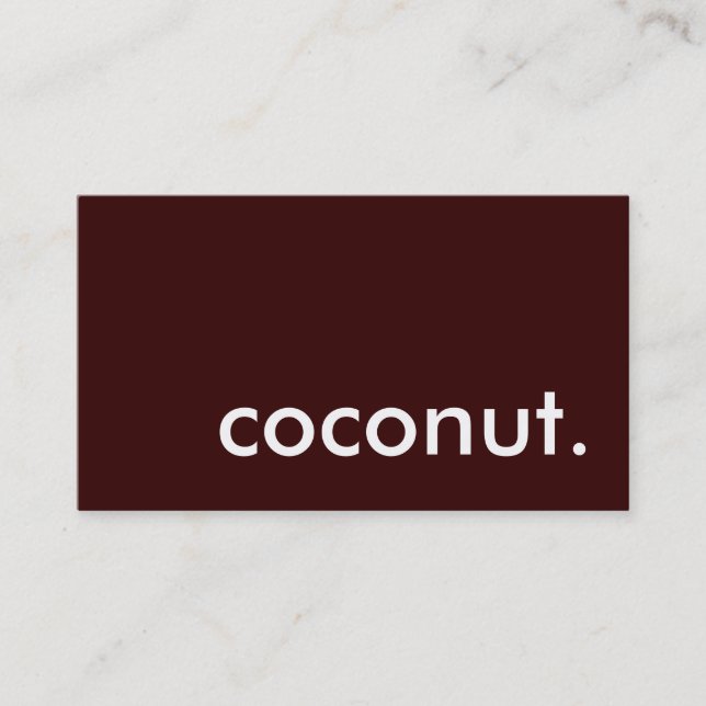coconut. business card (Front)