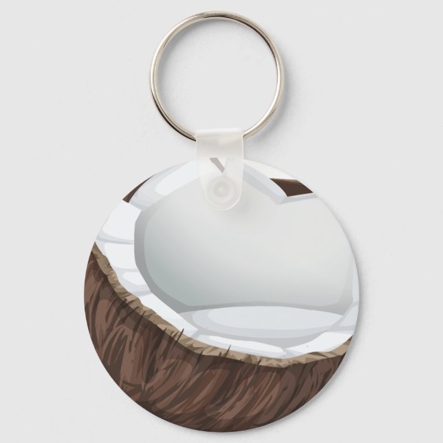 Coconut Button Keychain (Front)