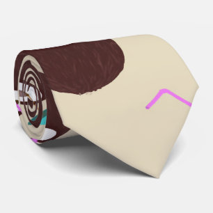 Coconut cocktail with straw pattern - Summer beach Tie