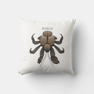 Coconut crab cartoon illustration cushion
