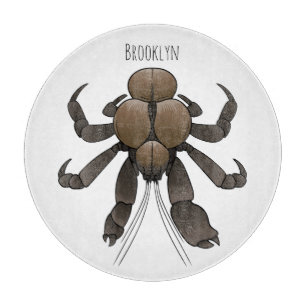 Coconut crab cartoon illustration cutting board