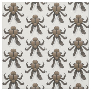 Coconut crab cartoon illustration fabric