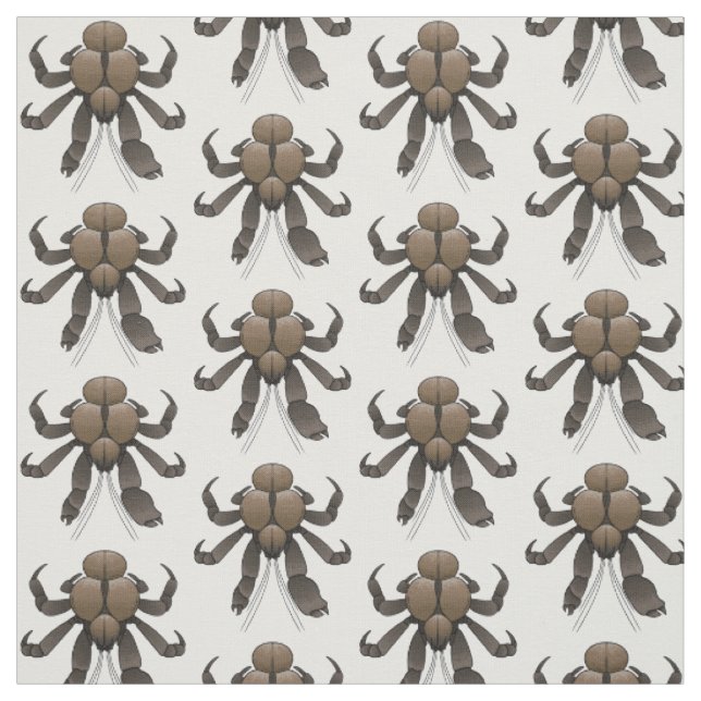 Coconut crab cartoon illustration fabric (Swatch)