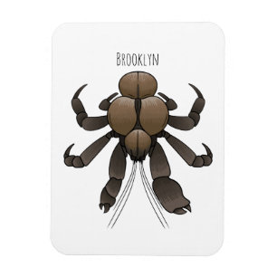 Coconut crab cartoon illustration magnet