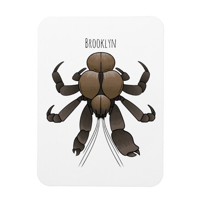Coconut crab cartoon illustration magnet (Vertical)