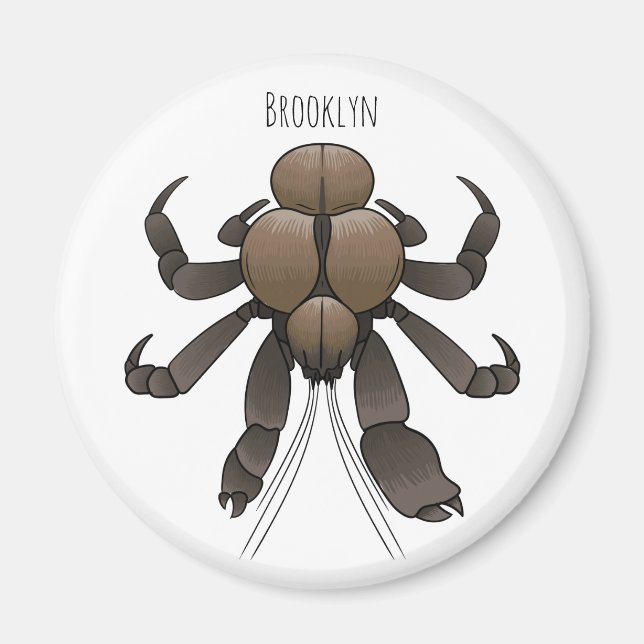 Coconut crab cartoon illustration magnet (Front)