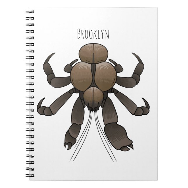 Coconut crab cartoon illustration  notebook (Front)
