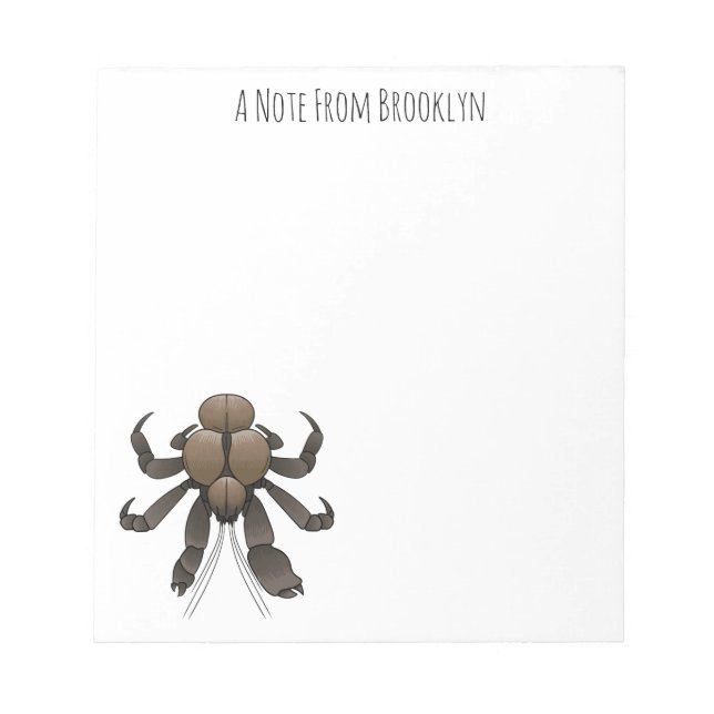 Coconut crab cartoon illustration  notepad (Front)