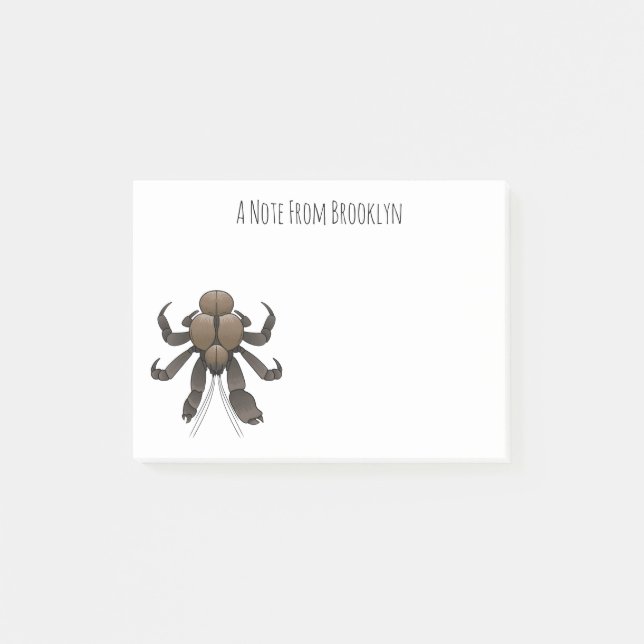 Coconut crab cartoon illustration post-it notes (Front)