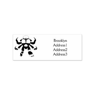 Coconut crab cartoon illustration rubber stamp